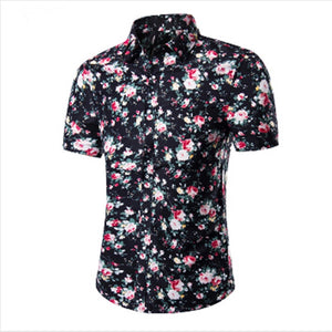 2018 Fashion Mens Short Sleeve Hawaiian Shirt Summer Casual Floral Shirts For Men Asian Size M-4XL 10 Color